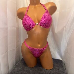 NPC competition fitness model bikini suit 34B med bottom handmade new